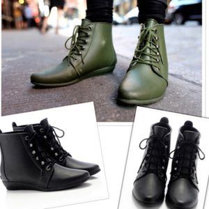 Loeffler Randall Black Wedge Rain Bootie Size 7